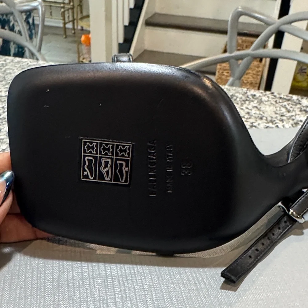 Balenciaga Black Leather Heels - Picture 3 of 4